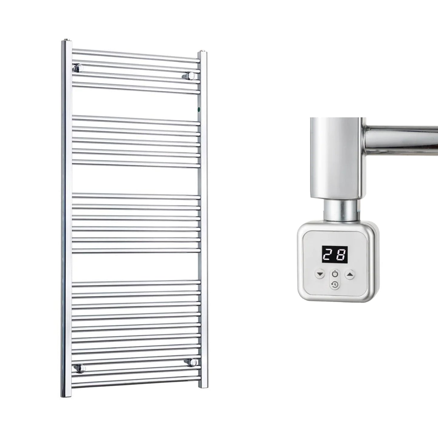 600mm Wide Electric Towel Radiator Chrome