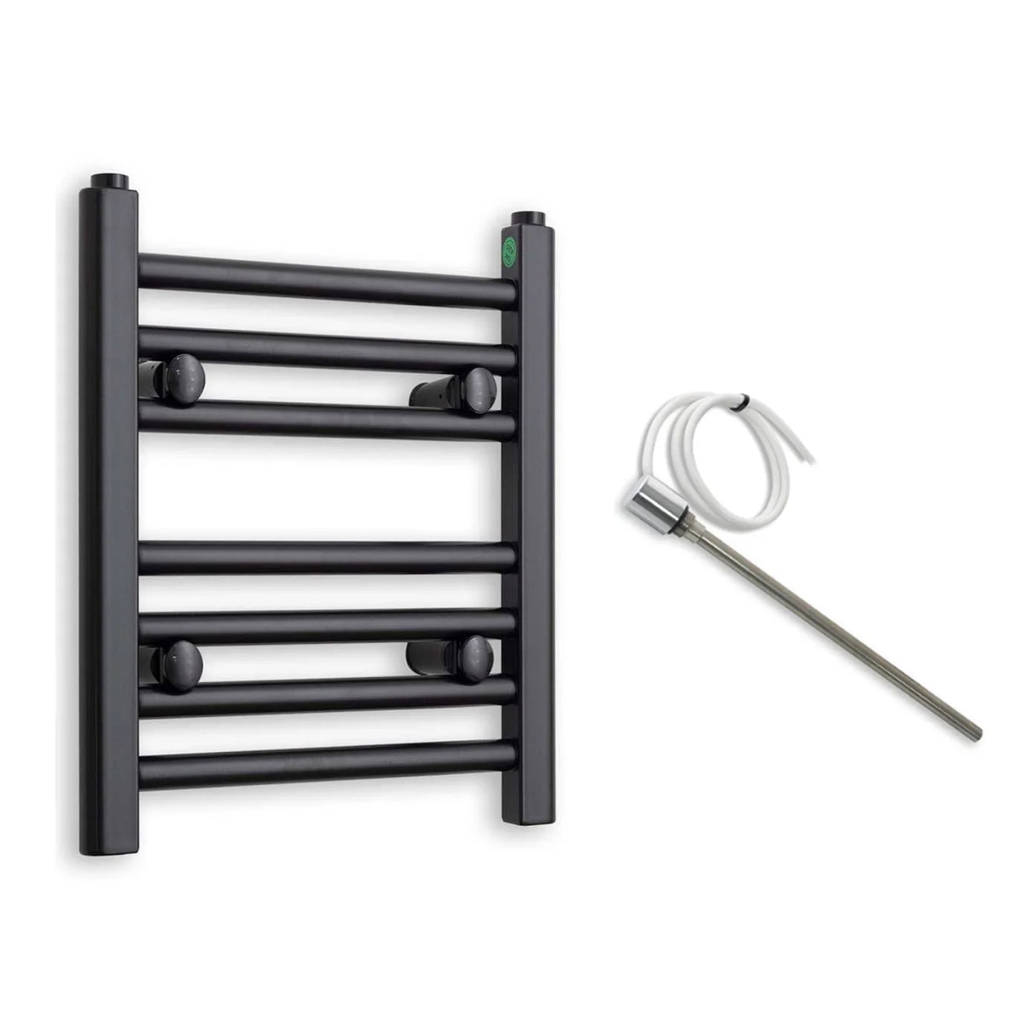 300mm Wide Electric Towel Radiator Black