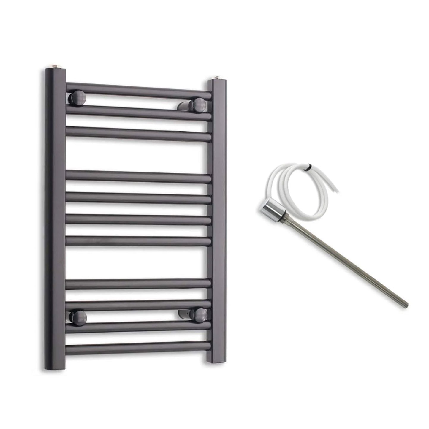 400mm Wide Electric Towel Radiator Black