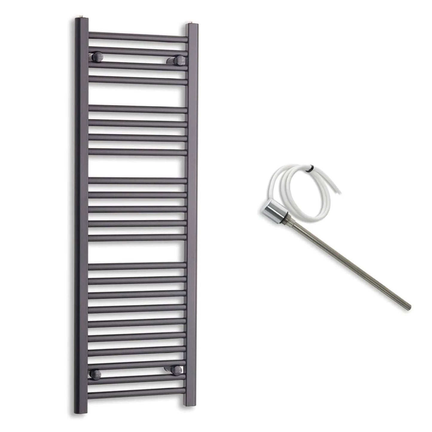 400mm Wide Electric Towel Radiator Black