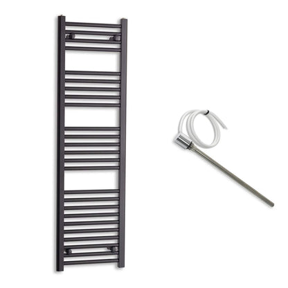 400mm Wide Electric Towel Radiator Black