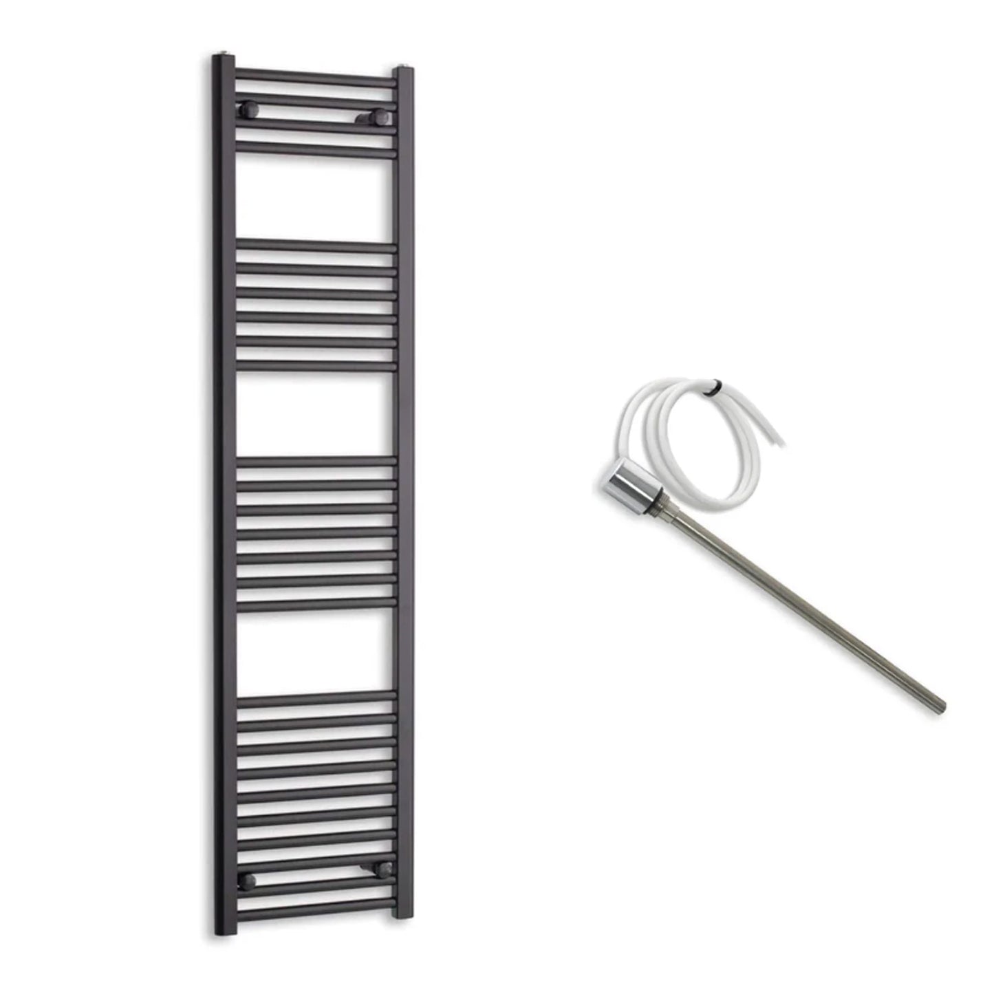 400mm Wide Electric Towel Radiator Black