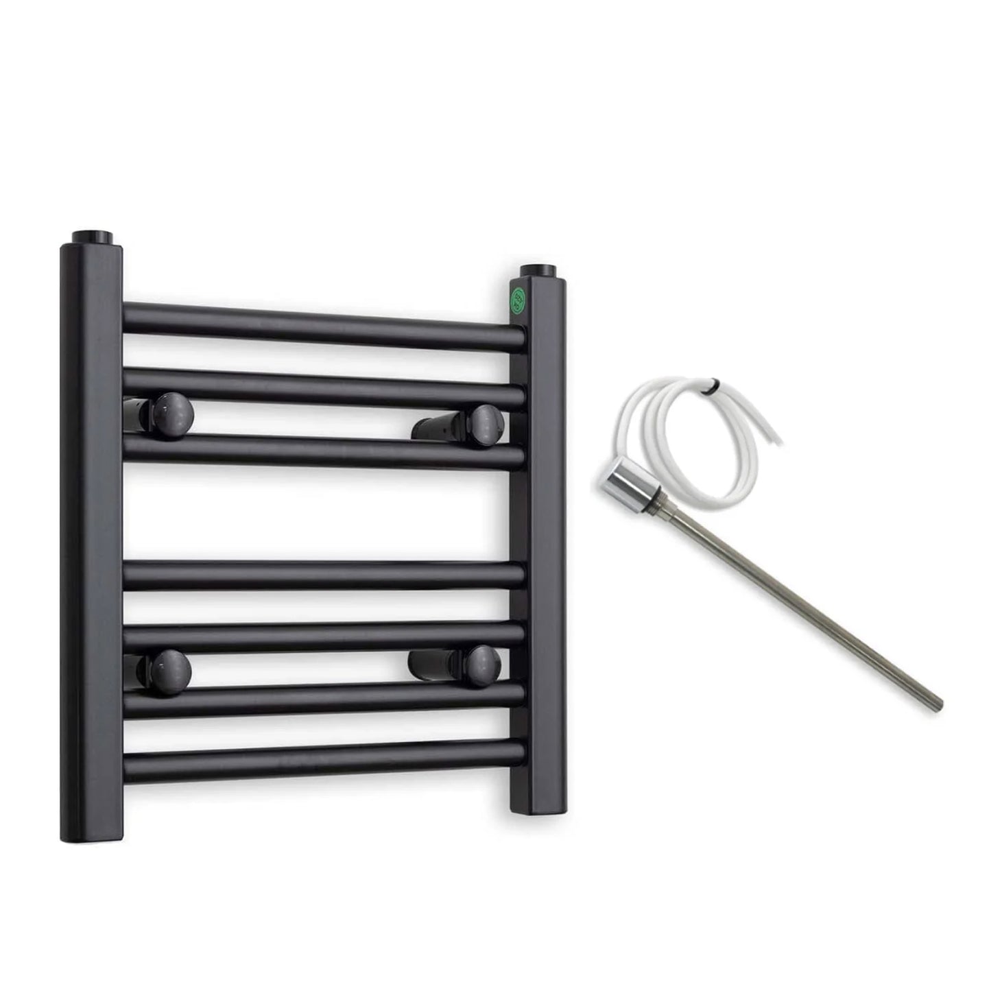 400mm Wide Electric Towel Radiator Black