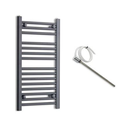 400mm Wide Electric Towel Radiator Black
