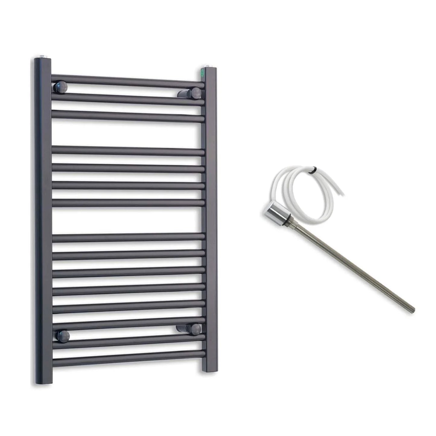 600mm Wide Electric Towel Radiator Black