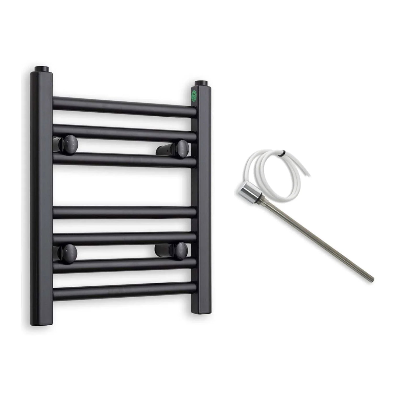 300mm Wide Electric Towel Radiator Black