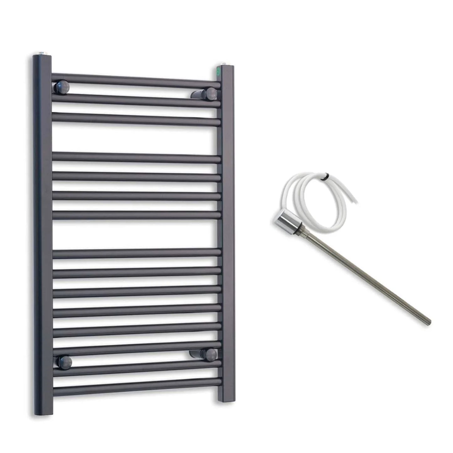 500mm Wide Electric Towel Radiator Black
