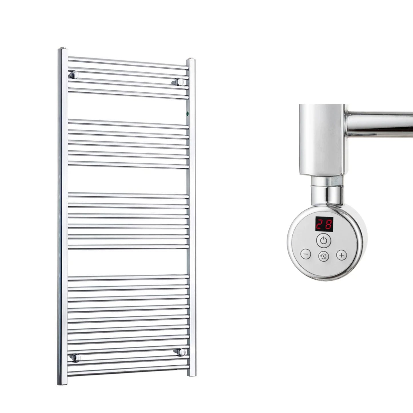 600mm Wide Electric Towel Radiator Chrome
