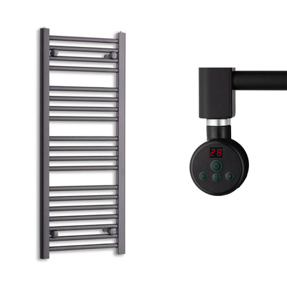 400mm Wide Electric Towel Radiator Black