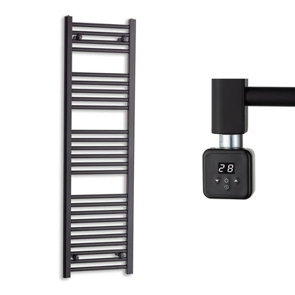400mm Wide Electric Towel Radiator Black