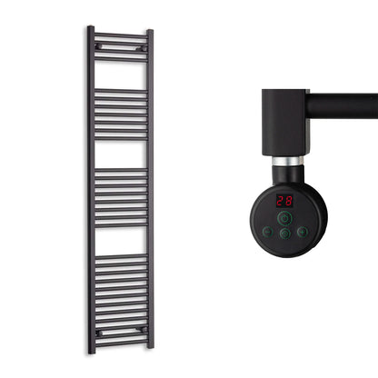 400mm Wide Electric Towel Radiator Black