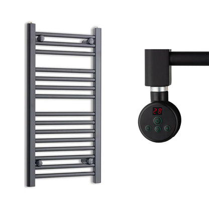 400mm Wide Electric Towel Radiator Black