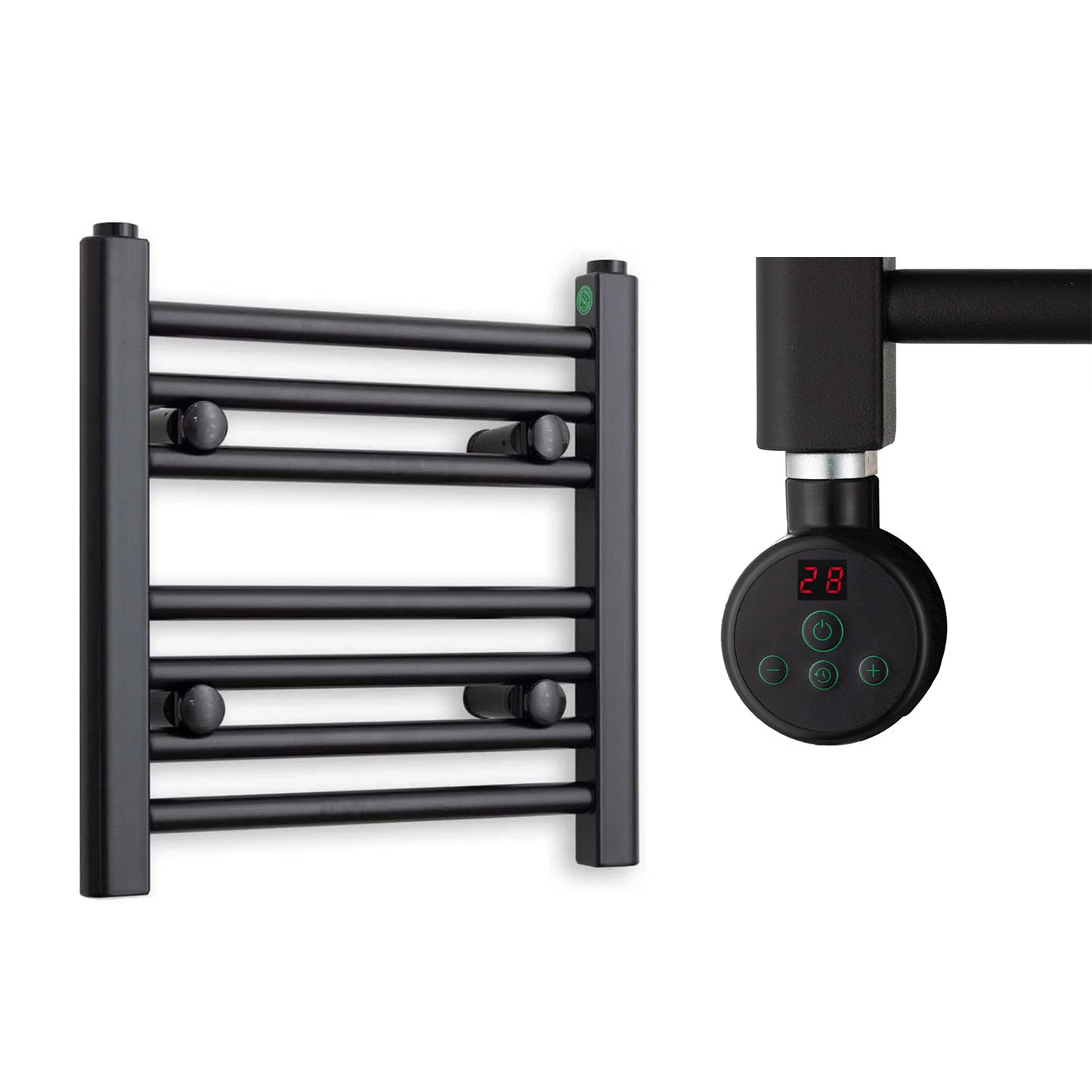 400mm Wide Electric Towel Radiator Black