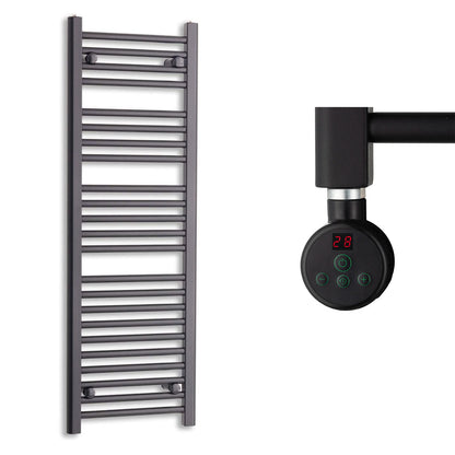 400mm Wide Electric Towel Radiator Black