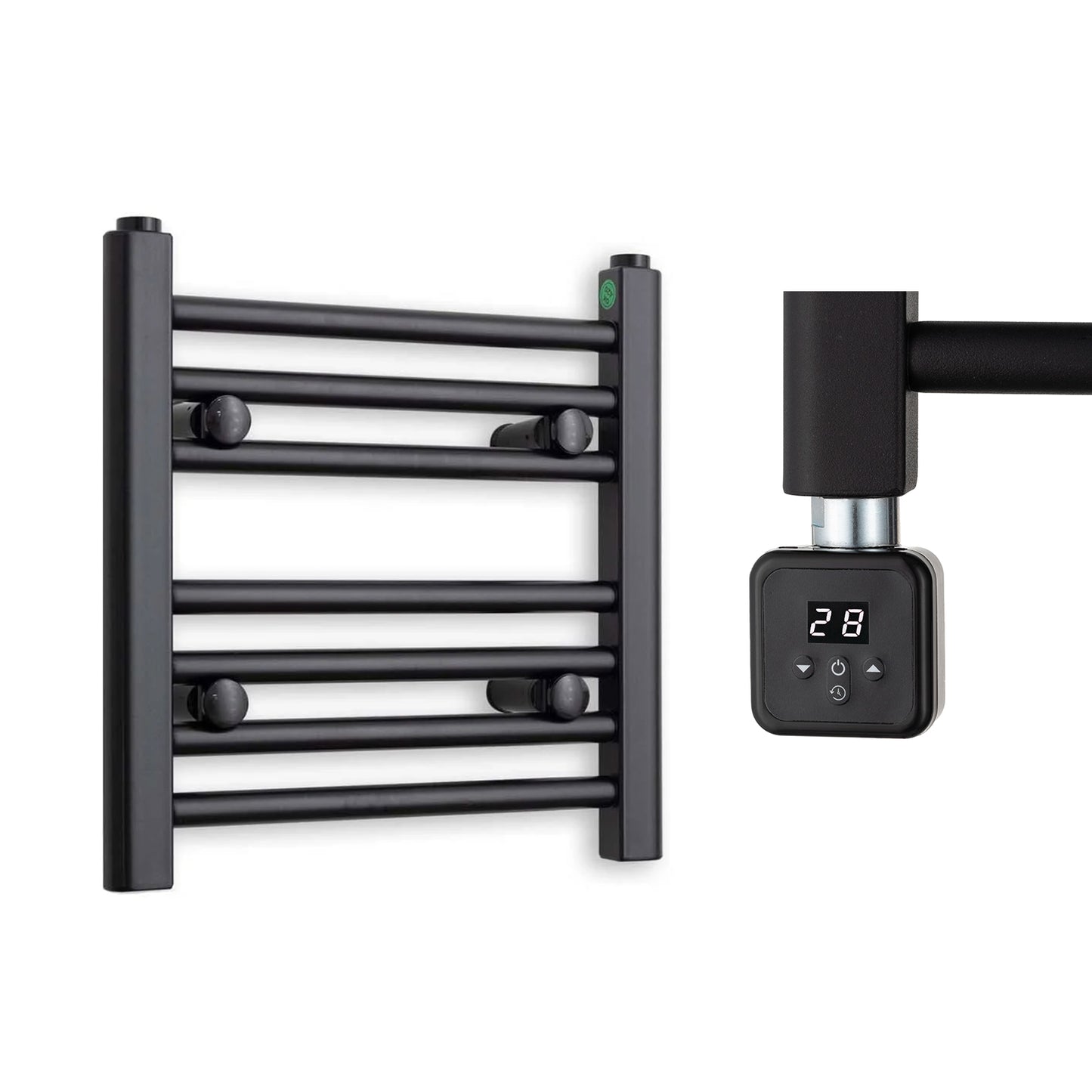 400mm Wide Electric Towel Radiator Black