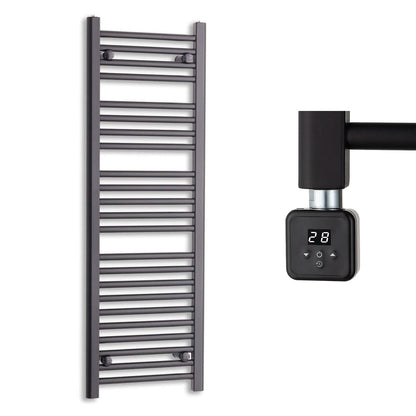 400mm Wide Electric Towel Radiator Black