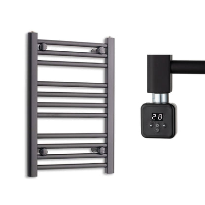 400mm Wide Electric Towel Radiator Black
