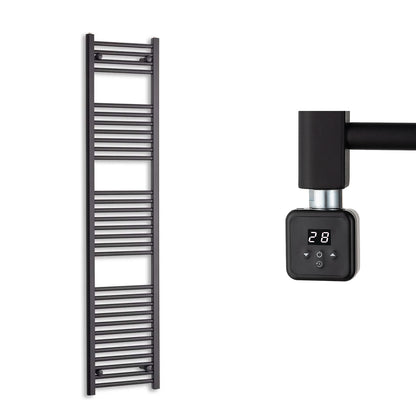 400mm Wide Electric Towel Radiator Black