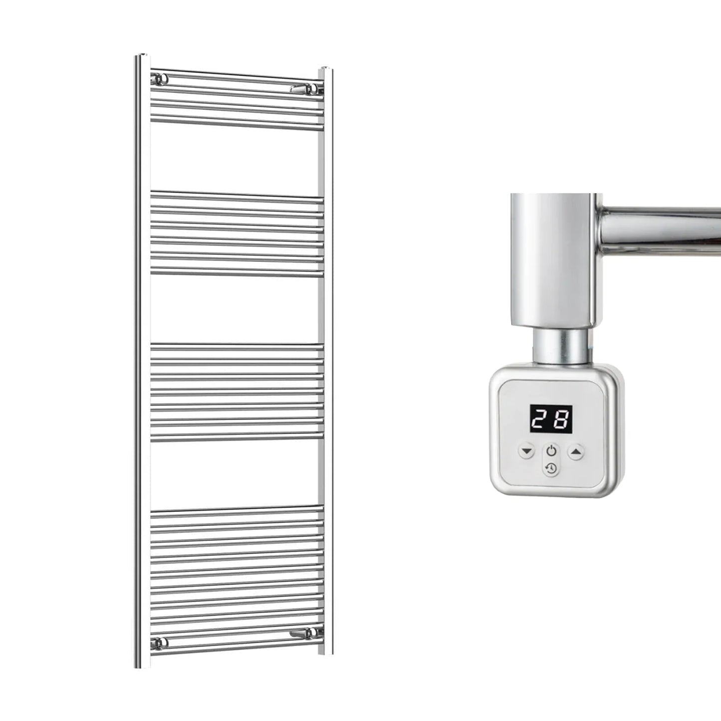 600mm Wide Electric Towel Radiator Chrome