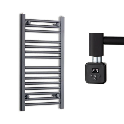 400mm Wide Electric Towel Radiator Black