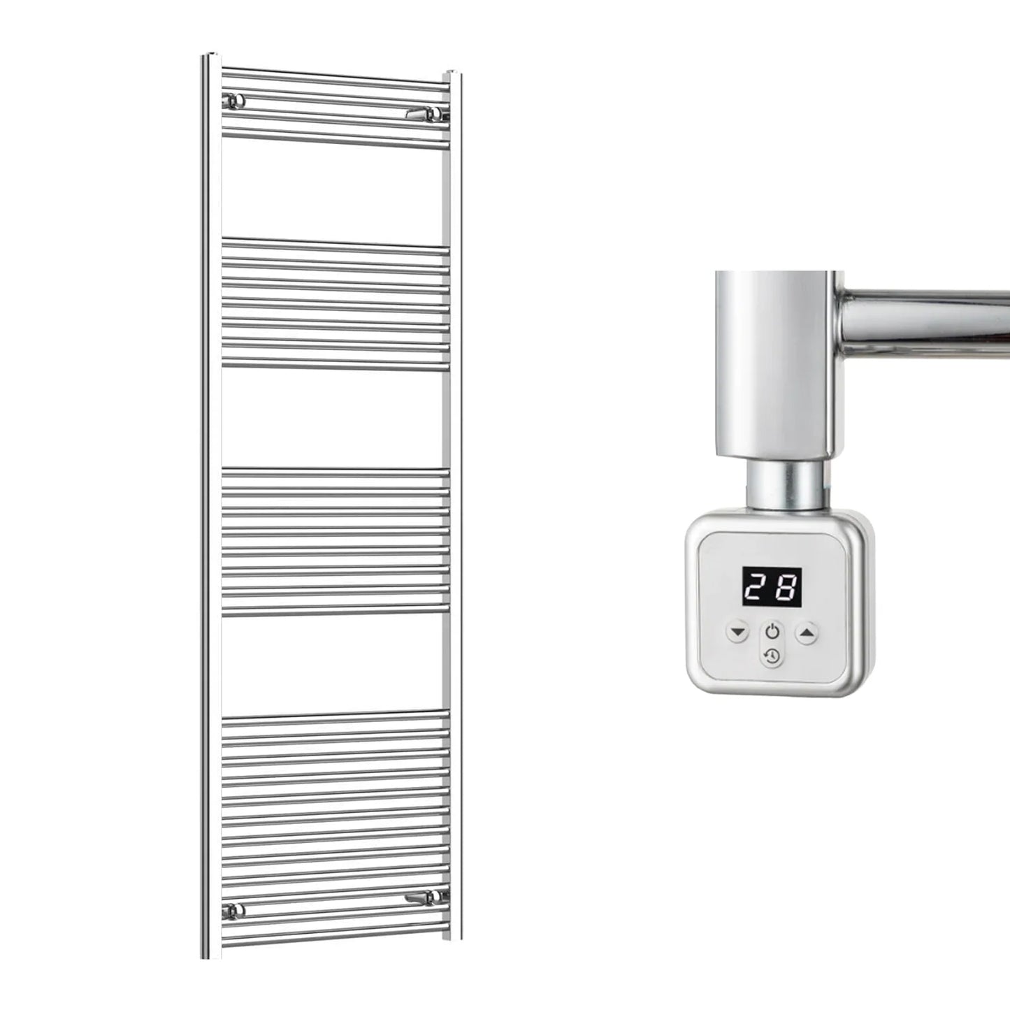 600mm Wide Electric Towel Radiator Chrome