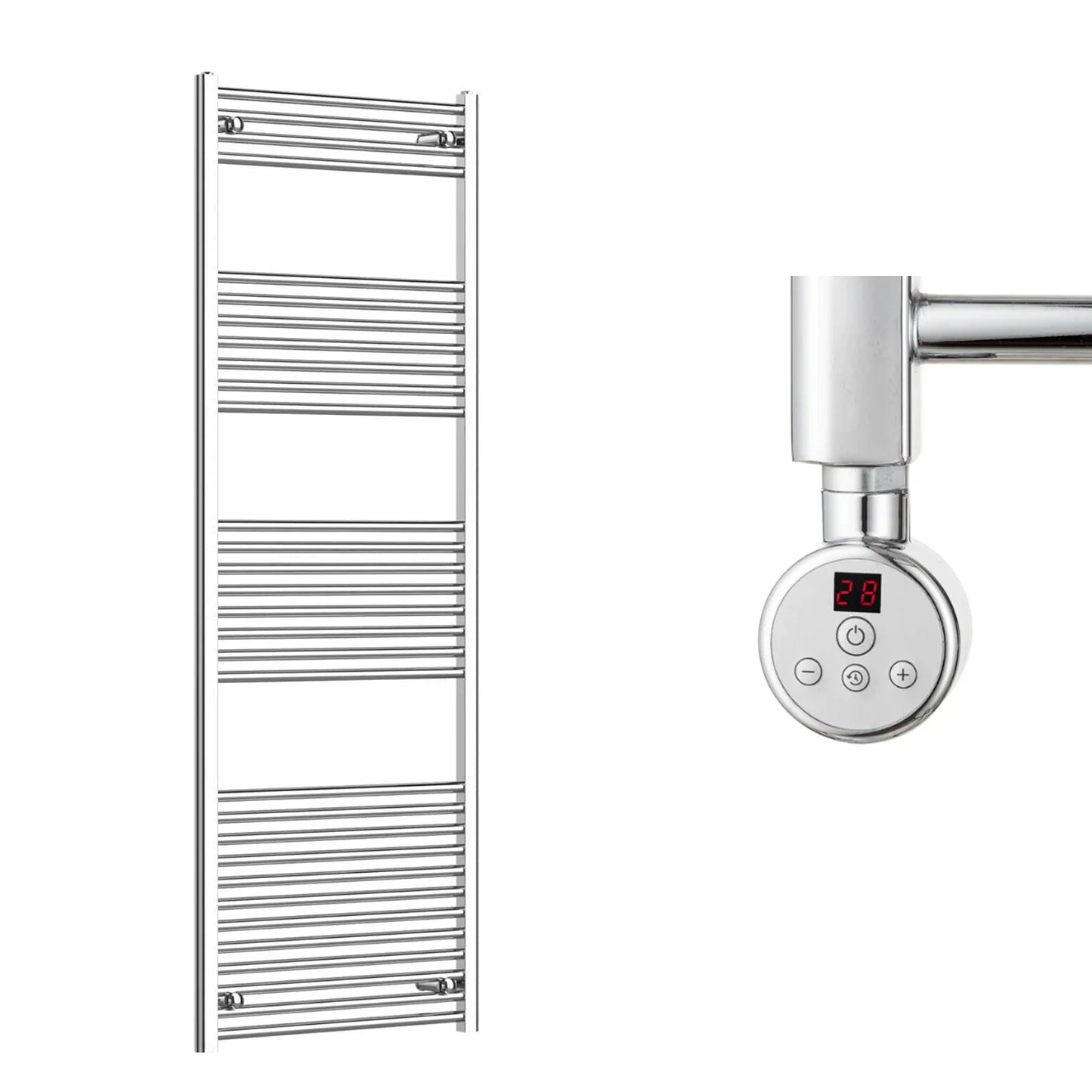 600mm Wide Electric Towel Radiator Chrome