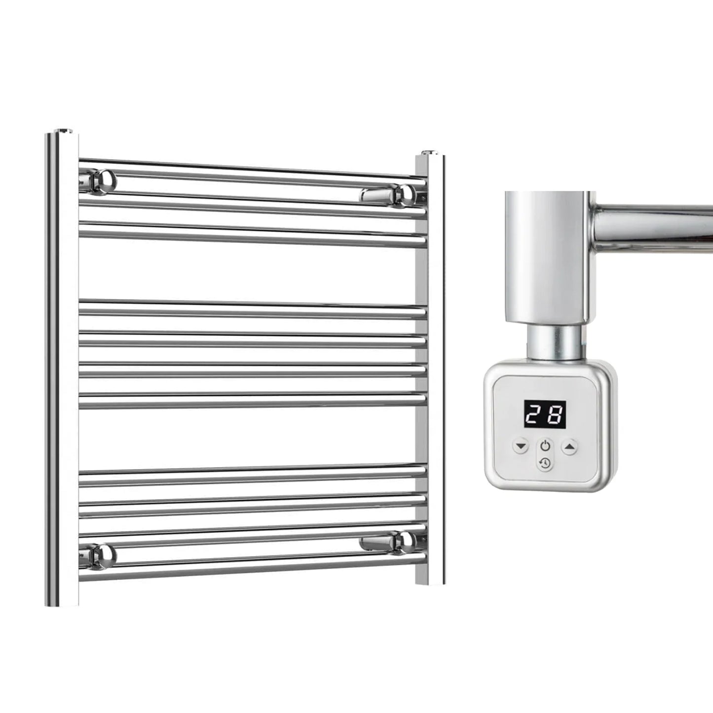 600mm Wide Electric Towel Radiator Chrome