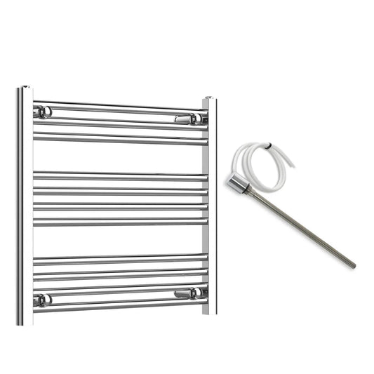 600mm Wide Electric Towel Radiator Chrome