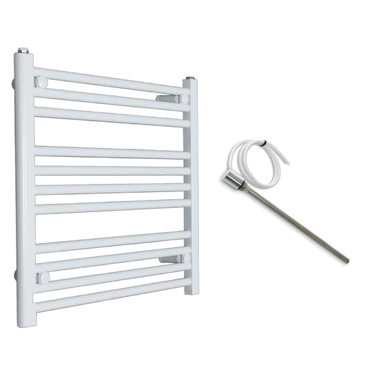 600mm Wide Electric Towel Radiator White