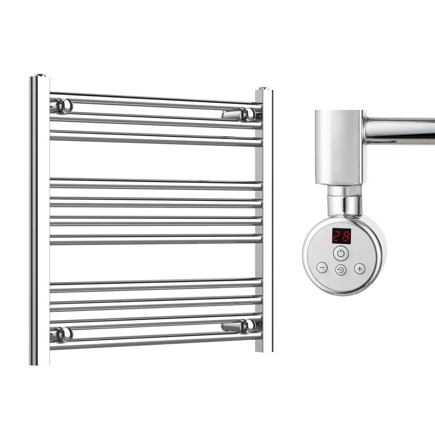 600mm Wide Electric Towel Radiator Chrome