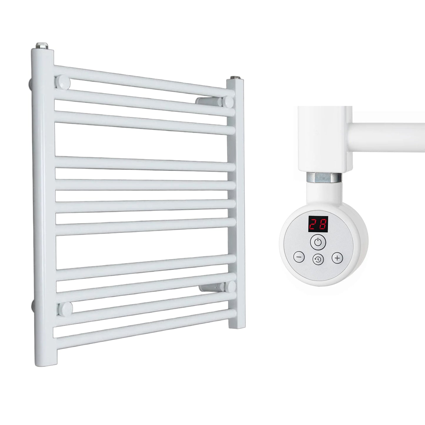 600mm Wide Electric Towel Radiator White