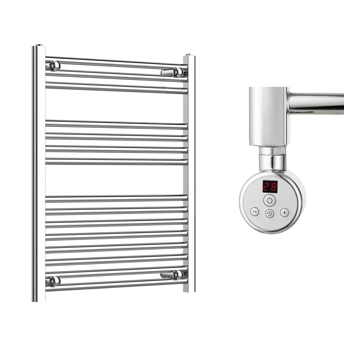 600mm Wide Electric Towel Radiator Chrome