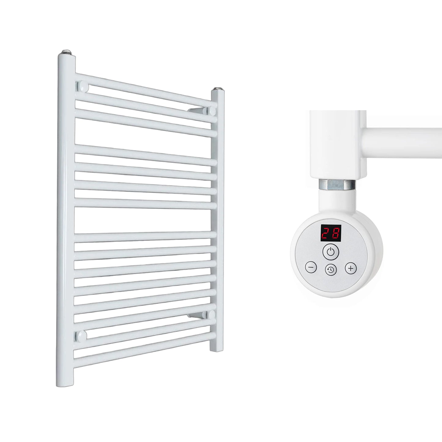 600mm Wide Electric Towel Radiator White