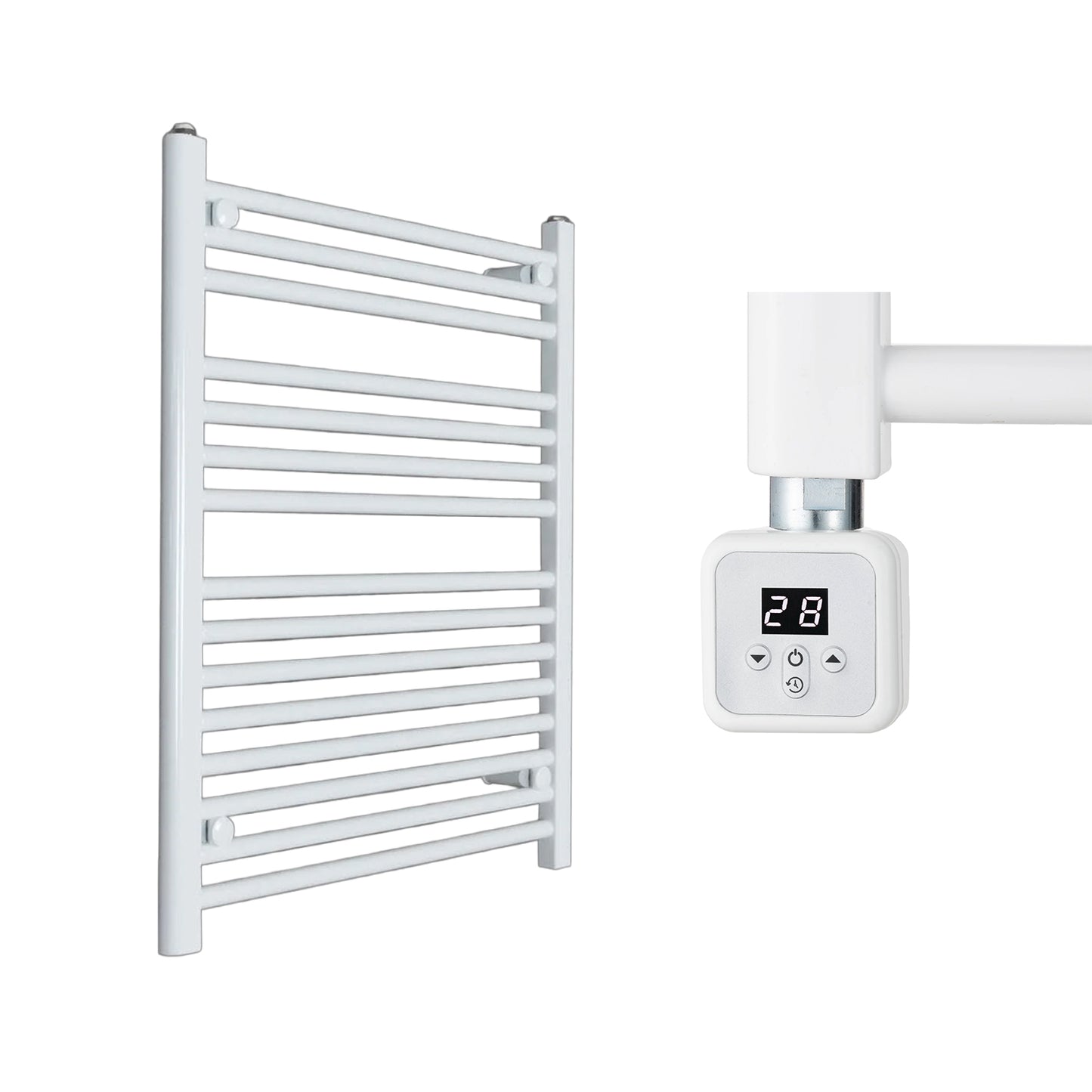 600mm Wide Electric Towel Radiator White
