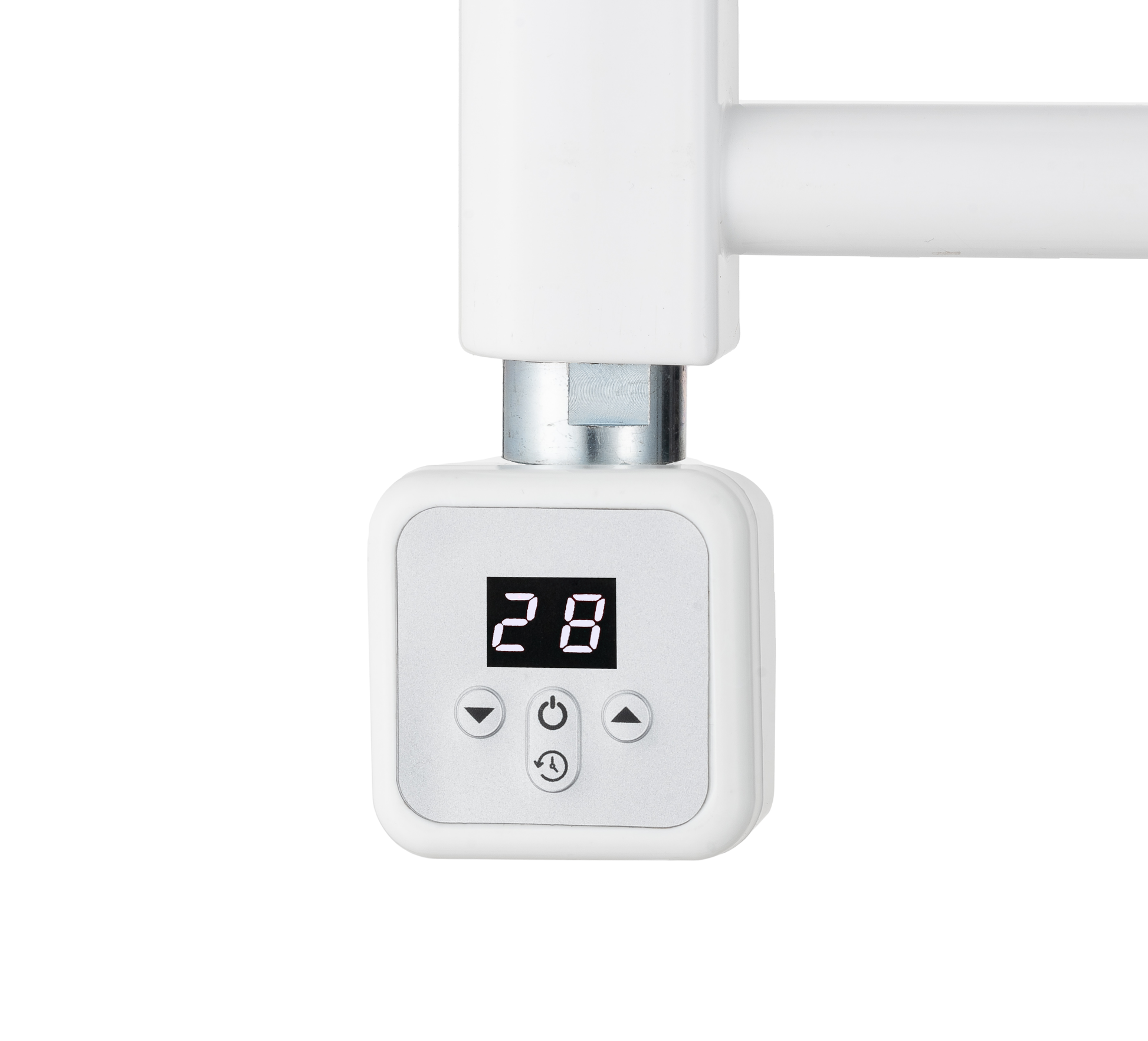 Digital SQ Thermostatic Heating Element – Built-in Timer & External Timer Compatible in White Finish