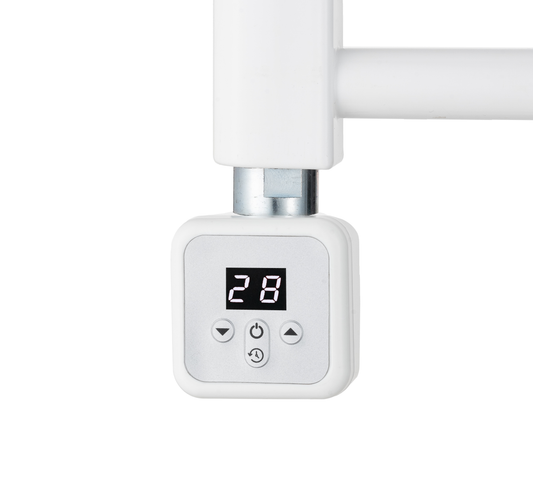 Digital SQ Thermostatic Heating Element – Built-in Timer & External Timer Compatible in White Finish