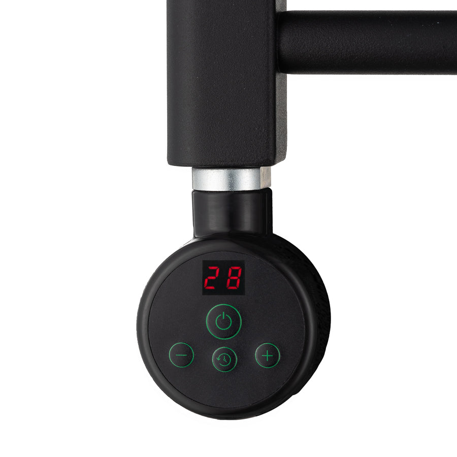 Ecoradco Sun Digital Element - Digital Towel Radiator Control Unit in Matt Black Finish