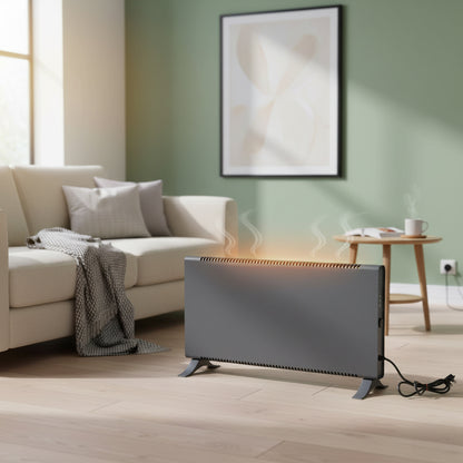 Ecoradco Convector Electric Radiator With Thermostatic Control in Anthracite Finish
