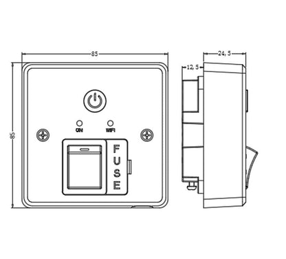 Electric Towel Rail Wifi Timer With Fused Spur Timerswitch