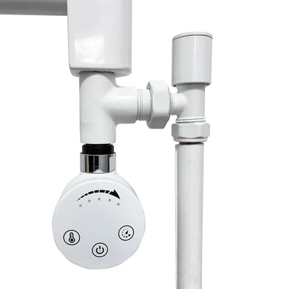 1200x250mm White Dual Fuel Flat Heated Towel Rail Radiator