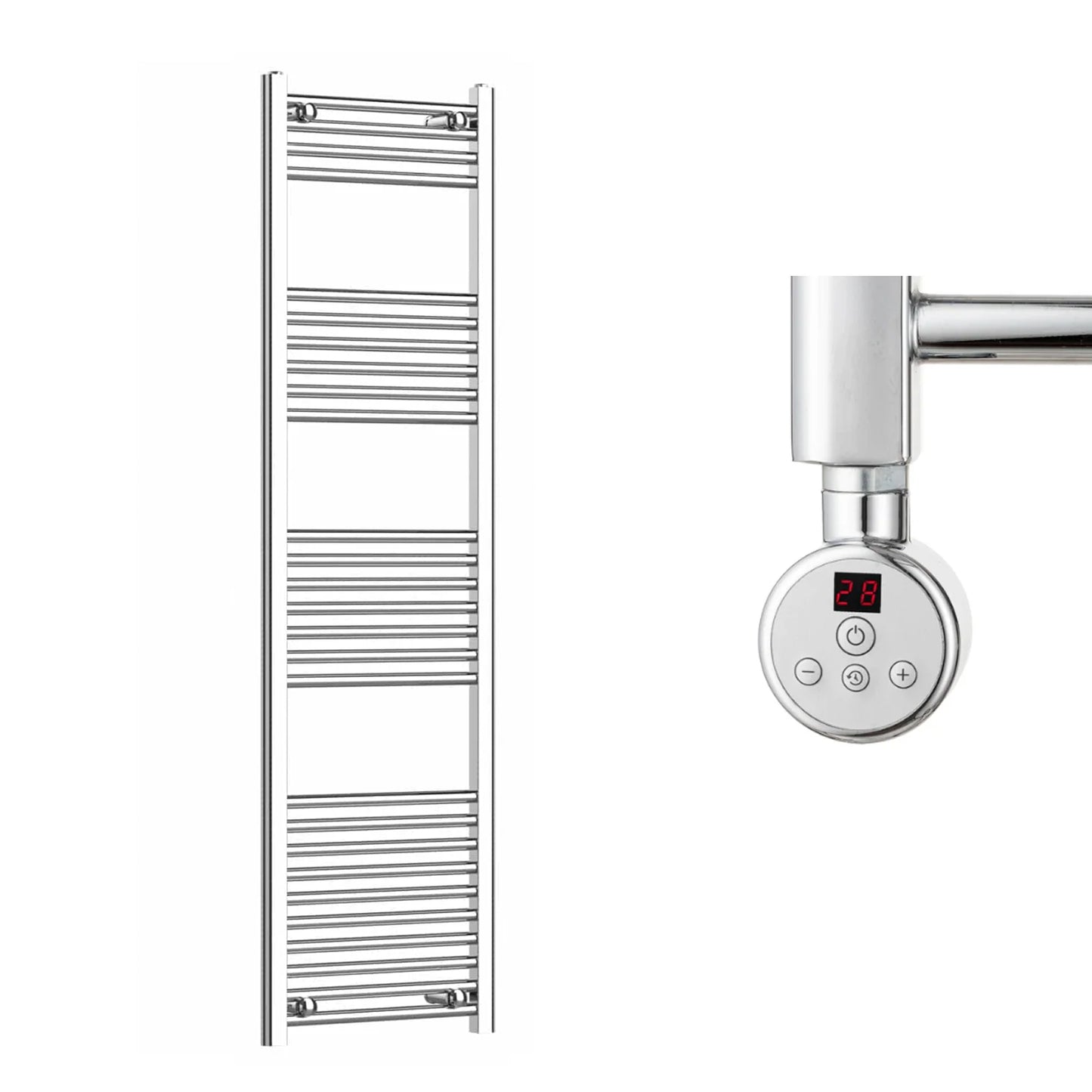 400mm Wide Electric Towel Radiator Chrome